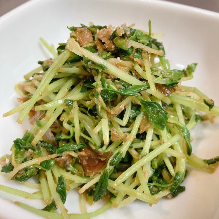 <節約&火を使わない>再生栽培も可!豆苗のごま和え